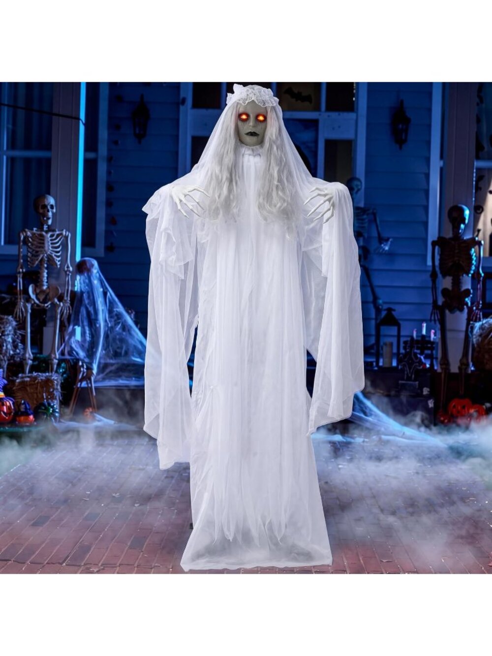 67" Halloween Decorations Outdoor Life =Bride Decor White Ghost Haunted House